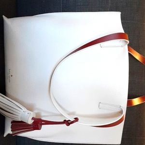 Kate Spade large white tote.
